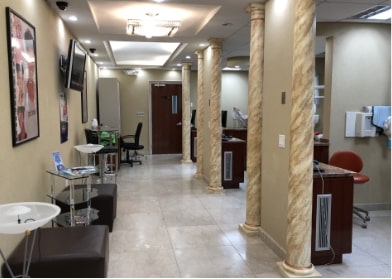 waiting room at Envy Smile Dental Spa office in Brooklyn